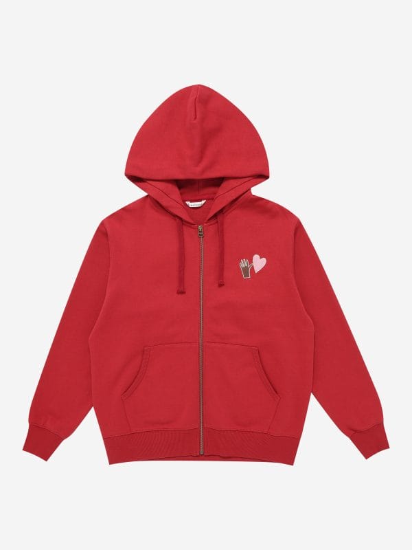 HEART ZIP HOODIE