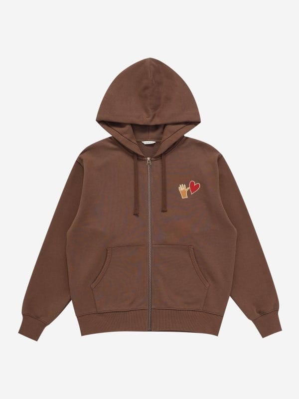 HEART ZIP HOODIE